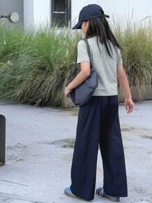 Dazy Kids Tween Girl Summer Outfit, Girls's Grey T-Shirt And Pant Set, Casual Streetwear Style Set - Grey - View 3