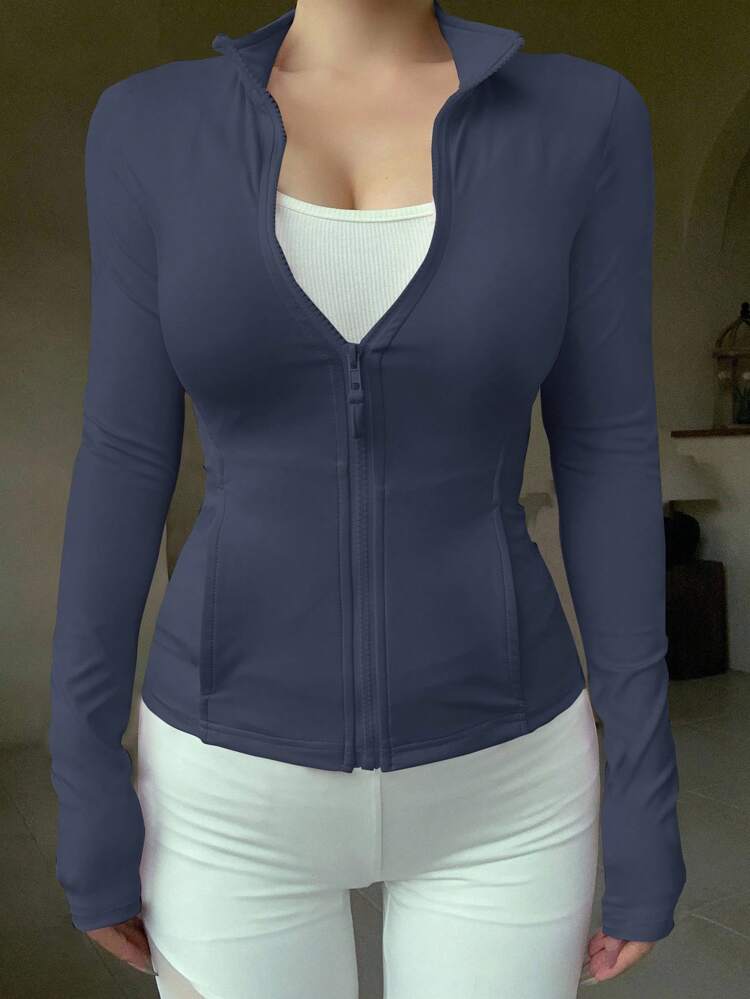 Women's Regular Fit Sport Casual Zip Up Jacket, Spring,Fall Women Clothes Women Coats