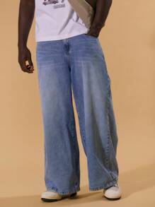 Musero Jeans de mezclilla desgastada y holgada con detalle de abotonadura para primavera y verano, ideal para vacaciones