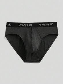 5pcs Men's Comfortable Breathable Letter Print Briefs