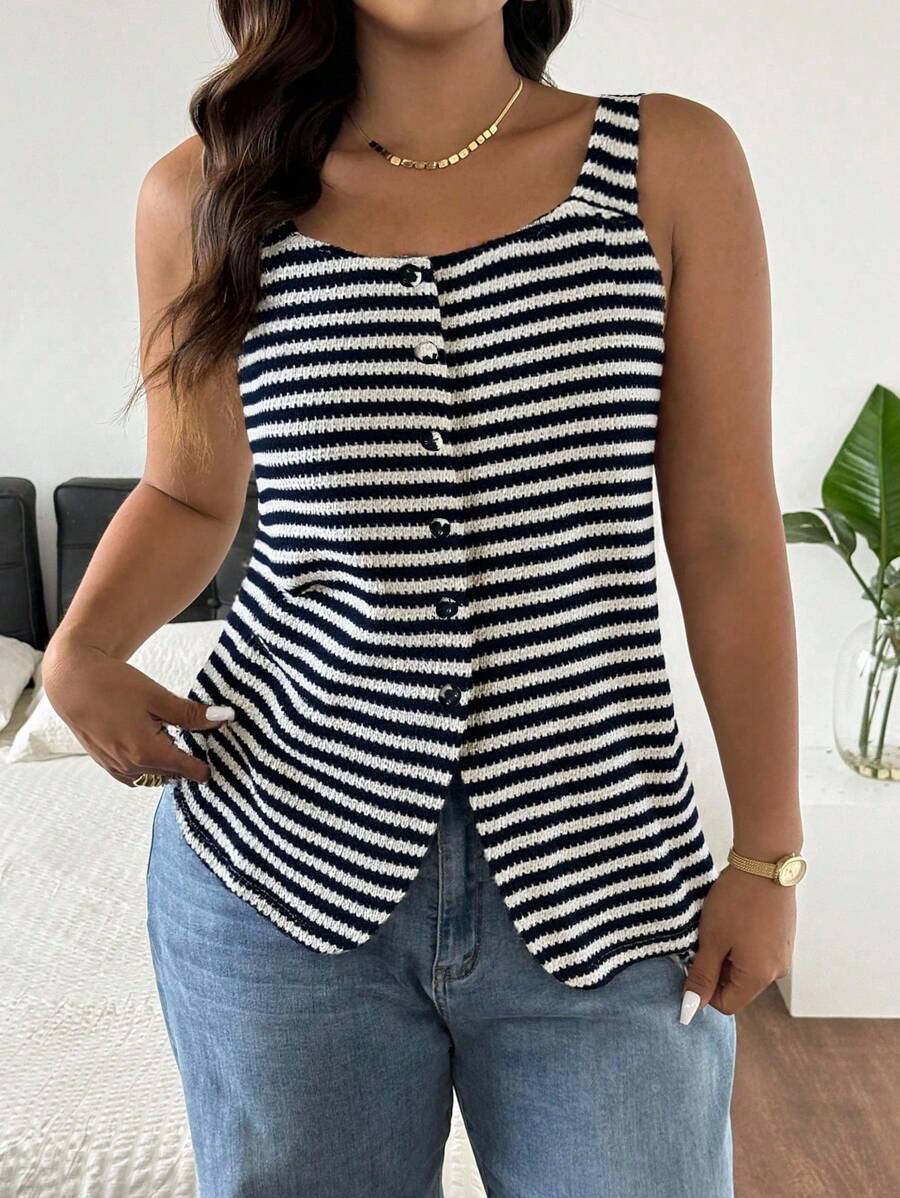 SHEIN Frenchy 女士加大码时尚衬衫，休闲日常百搭衬衫，春夏季