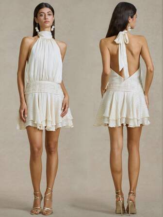 Briarwyn 女士平纹梭织露肩迷你连衣裙商务休闲女装夏季女士服装和女士海滩服装 7 月 4 日露肩女士休闲连衣裙