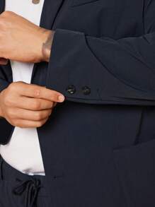 EASEVO 大码男士梭织长袖休闲西装套装