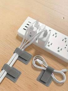 20pcs Nylon Cable Clips - Black And White, Desktop Data Cable And Computer Wire Organizer - Multicolor - View 11