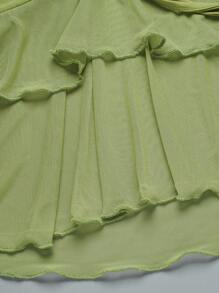 SHEIN Sweetro 女士纯色简约日常穿着露背吊带背心 Y2K - 青碧色 - 查看 5