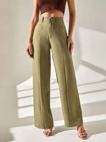 CLARA VERO Pantalones rectos de unicolor informales para mujeres