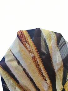 BamGleam 女士时尚性感撞色高腰紧身喇叭裤