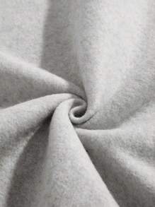 INAWLY 心形与字母印花插肩袖运动衫，女士春/秋休闲长袖圆领常规版型常规浅灰色插肩袖套头衫女式连帽衫，长袖上衣 - 淺灰色 - 查看 3