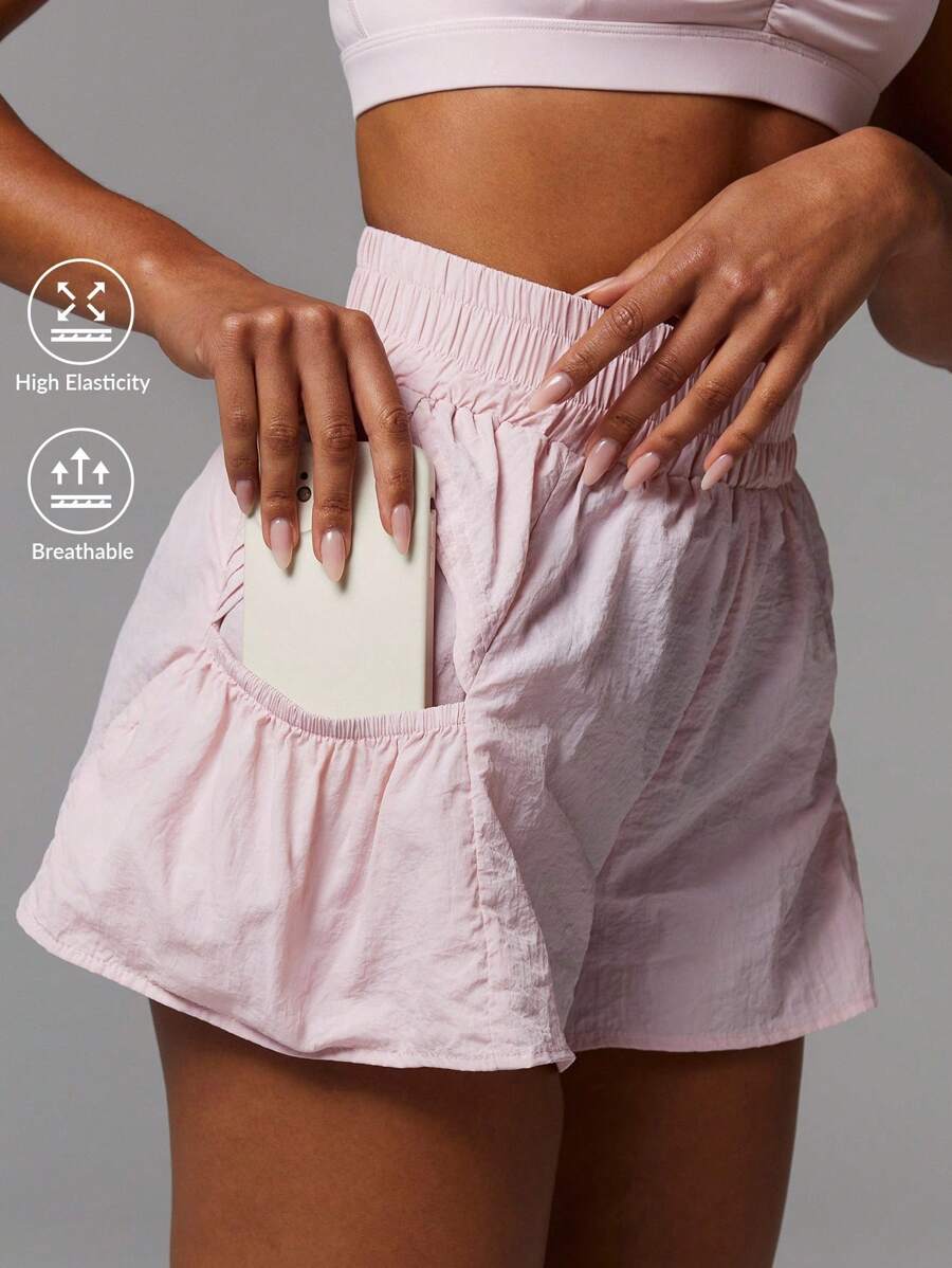 Athîral 女士休闲纯色侧袋短裤，夏季