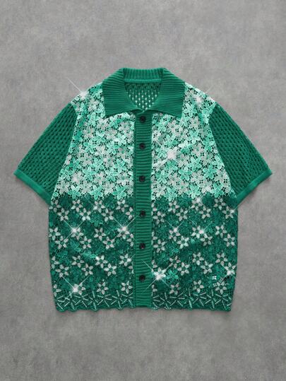 Street Life Pull maille patchwork col classique rétro pour homme, mode