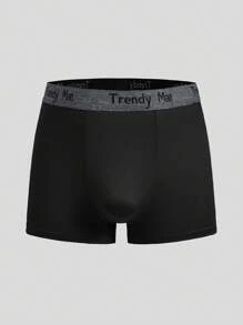 Men's Letter Print Elastic Waist Comfortable Boxer Briefs,5 Pcs - Multicolor - View 13