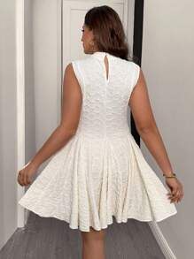 SHEIN Clasi Women Plus Size French Elegant Sleeveless Summer Dress - Apricot - View 2