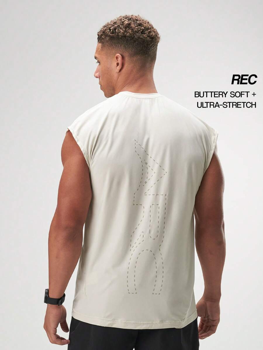 Camiseta de tirantes sin mangas de rendimiento de ARC para gimnasio y entrenamiento - Blanco - Ver 1