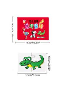 蒙特梭利风格 32 片配对拼图套装 | 适合早期学习的益智玩具，这款卡通造型的拼图游戏促进大脑发育 - 彩色 - 查看 4