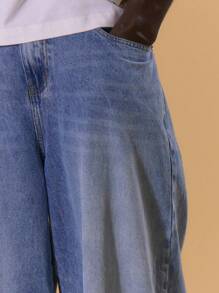 Musero Jeans de mezclilla desgastada y holgada con detalle de abotonadura para primavera y verano, ideal para vacaciones