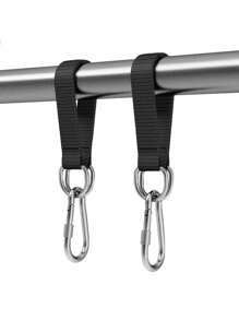 SHEIN 1/2 Stück Multifunktionale Outdoor Hängeseile, Camping Hängeseile, Schaukelseile, Sandsackseile, Hängeschlaufen, Verlängerungsseile, Hängeseile, Multifunktionale Outdoor Hängeseile - Strapazierfähige Schaukeln und Geräteösen, wetterfest und einfach zu installieren (leichte Kratzer sind normal und beeinträchtigen die Nutzung nicht) - Schwarz - Übersicht 3