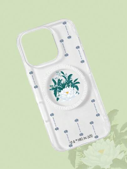 The White Lotus 1 pièce Coque magnétique pour téléphone, motif fleur de lotus, compatible avec iPhone 11, 12, 13, 14 et 15 Pro Max