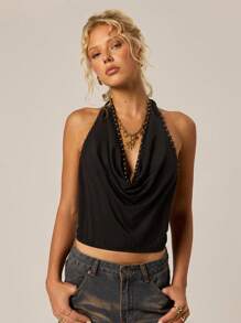 SHEIN Forever 21 Trang phục mùa hè cho nữ: Dạ hội/Trang trọng/Bãi biển/Kỳ nghỉ/Dễ thương/Trang phục phương Tây/Trang phục công sở/Thanh lịch/Sinh nhật/Đi chơi/Câu lạc bộ/Trang phục công sở/Lễ hội/Rave/Trang phục công sở/Sang trọng/Hòa nhạc đồng quê/Bữa sáng muộn/Du thuyền/Tiền tài/Sân bay/Khiêm tốn/Nhà thờ/Fairycore//Tiệc trà/Y2K/Thời trang đường phố/Những năm 2000/Nhảy disco/Nghỉ xuân/Tốt nghiệp/Khách dự tiệc cưới/Cocktail/Cổ điển/Bodycon/Resort/Bị bó/Phụ nữ ngày 4 tháng 7/Trang phục nghỉ mát bãi biển/Quần áo đi học/Đi chơi đêm/Áo - màu đen - Xem 2