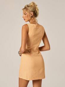 Avantive Váy mini kẻ sọc chữ A mùa hè mới cho nữ, mặc đi nghỉ và đi biển - Nhiều màu - Xem 2