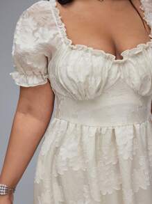 Lyrianda Plus Size Fashion Elegancka Dama i Młoda Dziewczyna Specjalna Tkanina Żakardowa Sukienka W Kolorze Szampańskim - Szampan - Zobacz 6