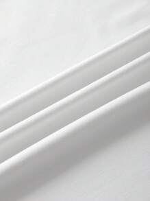 Camiseta de manga larga holgada con cuello en V, hombros caídos y estampado numérico para mujer, estilo casual - Blanco - Ver 5