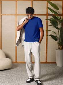 SUMWON Santa Cruz Retro Summer Graphic Tee Pacific Avenue California Print Shrunken Fit Short Sleeve Classic Streetwear T-Shirt - Blue - View 4