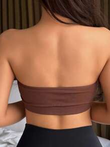 DAZY Seamless Wireless Lightly Lined Minimalist Bra For Women - Brown - View 2