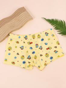 5pcs/Set Cartoon Print Tween Boys' Boxer Briefs - Multicolor - View 6