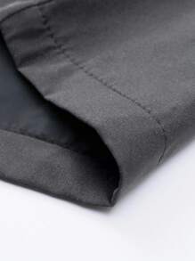 Manfinity EMRG 男士字母印花长袖拉链休闲宽松夹克拉链夹克灰色拉链夹克风衣拉链风衣，男士风衣夹克，灰色拉链，跑车夹克，秋季 - 灰色 - 查看 3