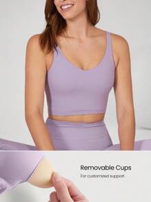 GLOWMODE FeatherFit™ U Back Cropped Active Tank Top Low Impact Yoga Daily