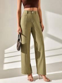 CLARA VERO Pantalones rectos de unicolor informales para mujeres