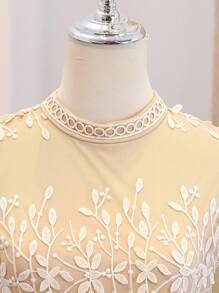 Elegantes besticktes Mesh-Kleid für Teenager-Mädchen für Partys