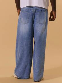 Musero Jeans de mezclilla desgastada y holgada con detalle de abotonadura para primavera y verano, ideal para vacaciones