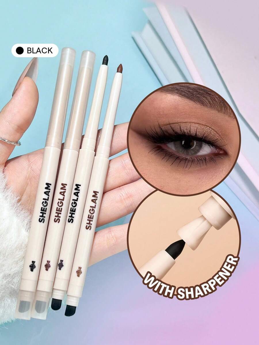 SHEGLAM Gel Glide Eyeliner Pencil-Black Brand Beauty Makeup Face Paint Cosmetic For Women Girls Perfect For Fall Winter Ideal For Y2K Fancy Fashion Suitable For Birthday Christmas Present Party Ready Best Color