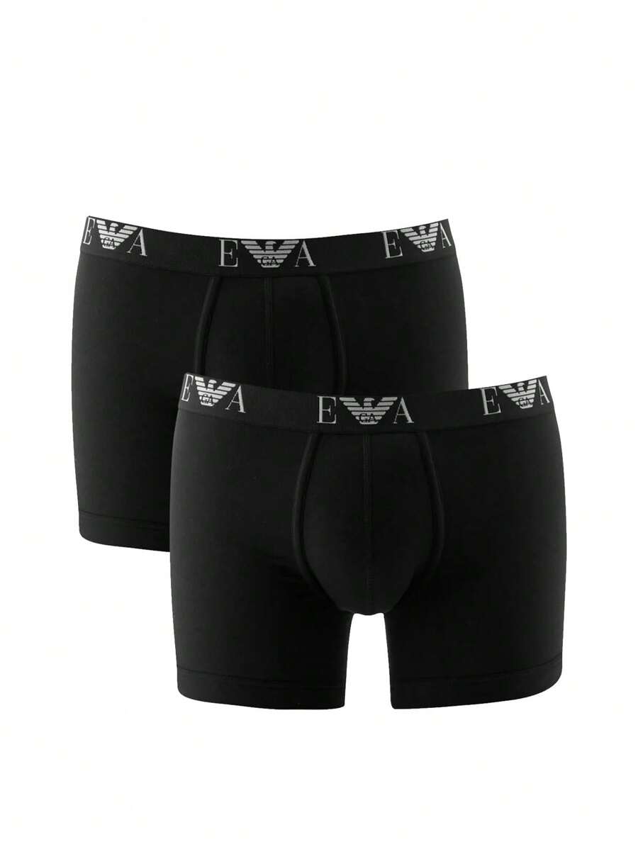 Emporio Armani BOXERS 2 PACK - 黑色 - 查看 1
