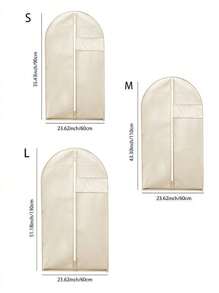 1 Stück faltbarer staubdichter Vliesstoff Kleiderschrank Überzug, mit durchsichtigem Fenster, Anzug/Kleider Schrank Organizer für Aufbewahrung, Reise, Büro, Zuhause, Valentinstags Geschenk, platzsparend, atmungsaktiv, leicht, tragbar, vielseitig verwendbar Aufbewahrungstasche für Damen, Herren, Jungen, Mädchen - Beige - Übersicht 3