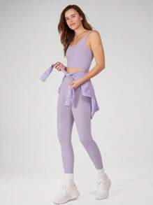 GLOWMODE FeatherFit™ U Back Cropped Active Tank Top Low Impact Yoga Daily