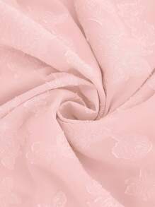 GENKIRA Gaun Tanpa Lengan Berpotongan V di Bagian Depan dan Belakang Warna Cokelat dengan Belahan Tinggi - Baby Pink - View 7