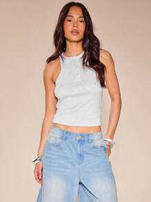 MUSERA Racer Neck Button Front Fitted Tank Top Summer Cute Vacation Sexy Casual Lounge Airport Comfy Cute Basics Fall