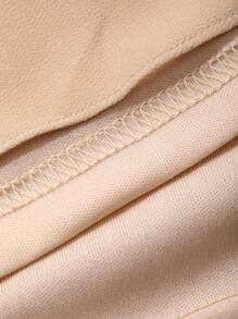 DAZY 优雅铆钉V领荷叶边下摆女式衬衫