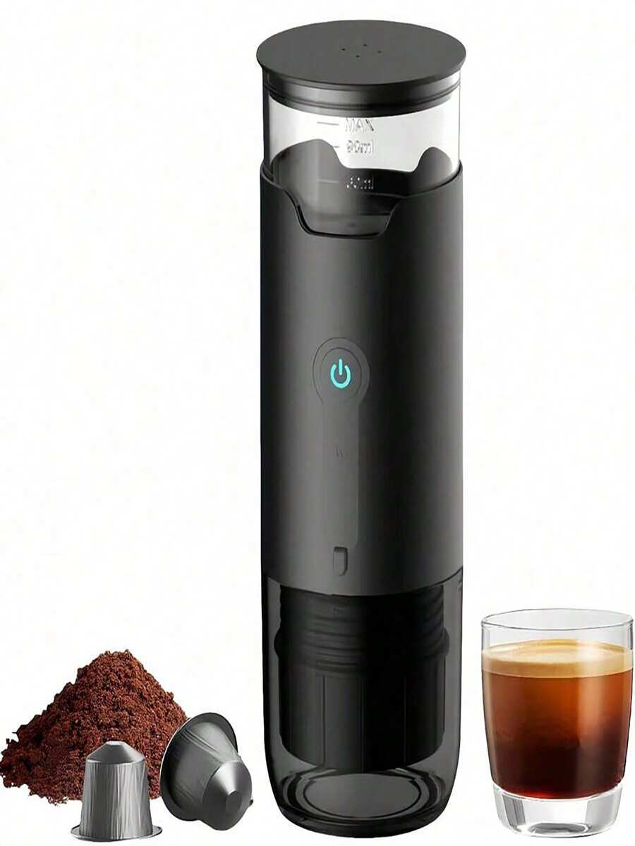 Portable 2-In-1 Coffee Machine Suitable For Travel Camping Vehicles And Offices, American Espresso Capsule Coffee Machine, UBS Charging Wireless Coffee Machine Suitable For Coffee Powder And Tea Powder Capsules - Multicolor - View 1