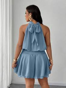 Celure Plus Size Women Elegant Sexy Off Shoulder Bow Formal Dress