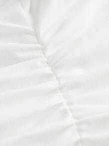 SHEIN EZwear Casual Minimalist Halter Tie Neck Fitted Versatile Top With Starfish, Flower, And Shell Prints Seashell Top White Swim Top Beach Top Shell Bikini White Rave Top - Multicolor - View 3