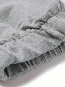 ROMWE MEN Street Life 2pcs Men's Casual Versatile Sweatpants - Light Grey - View 3