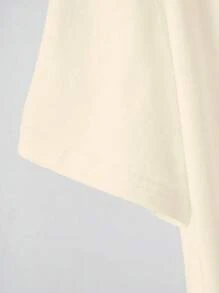 Plus Size Women Round Neck T-Shirt, Fashionable For Summer - Khaki - View 3