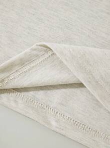 SHEIN Camiseta de manga corta de estilo casual con estampado de estrella de mar