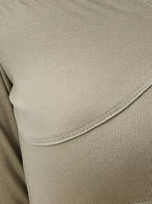 TypaGal This Olive Off-Shoulder Long Sleeve Top With Delicate Halter Detail Offers An Effortlessly Cool Silhouette. A Standout Among Cute Summer Tops And Women's Summer Clothes For Evenings At The Beach Or Casual Daytime Style.