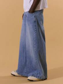 Musero Jeans de mezclilla desgastada y holgada con detalle de abotonadura para primavera y verano, ideal para vacaciones