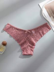 12pcs/Pack Women Lace Trim Elegant & Comfortable Briefs