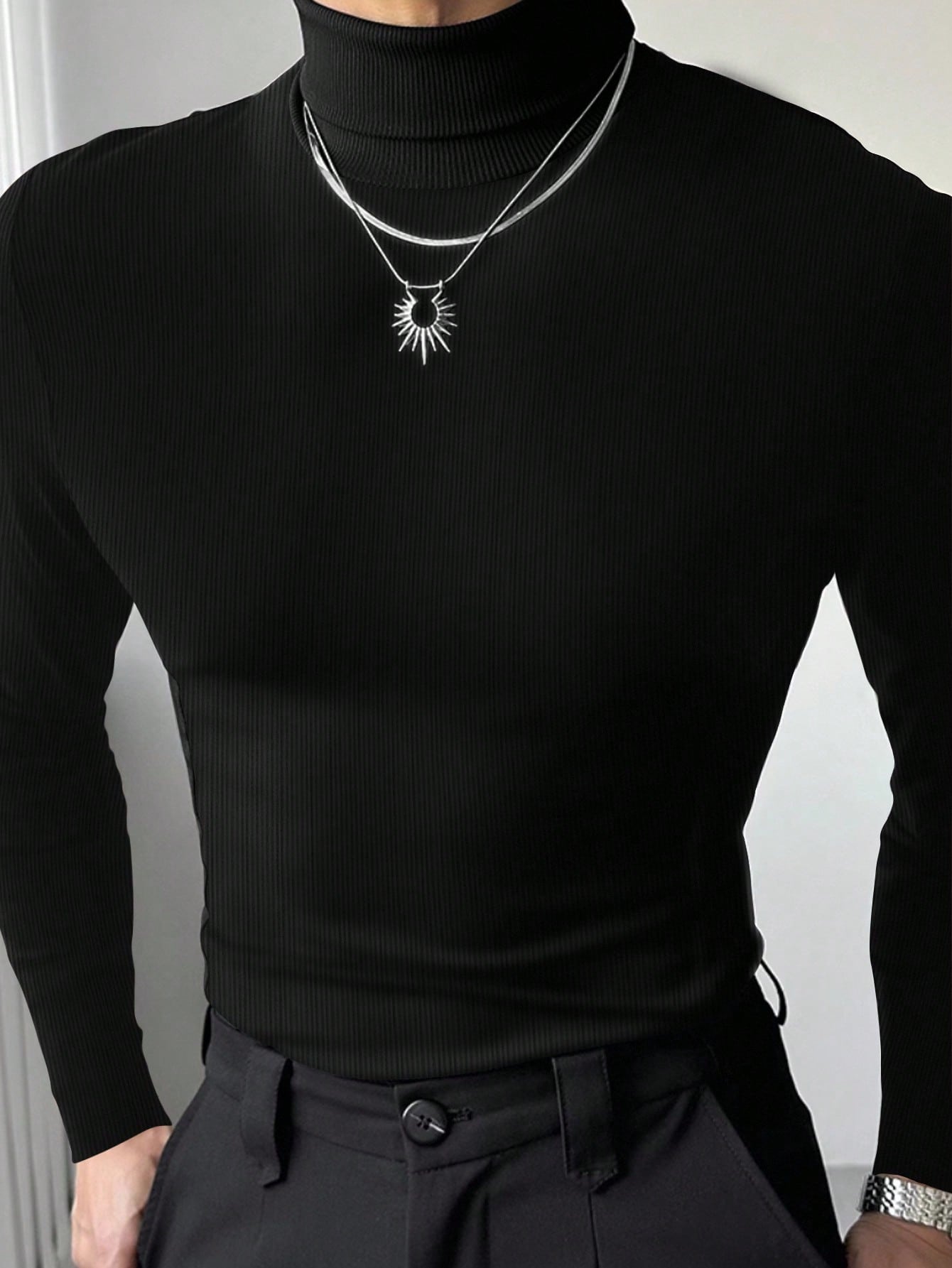 Men's turtleneck long sleeve